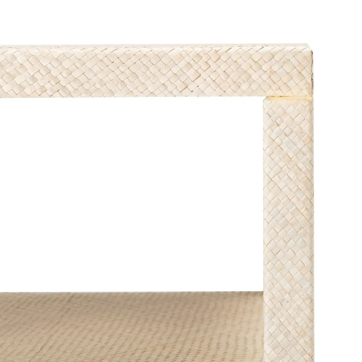 Apis Raffia 2-Shelf Accent Table - Chic and Functional Storage for Modern Living Spaces
