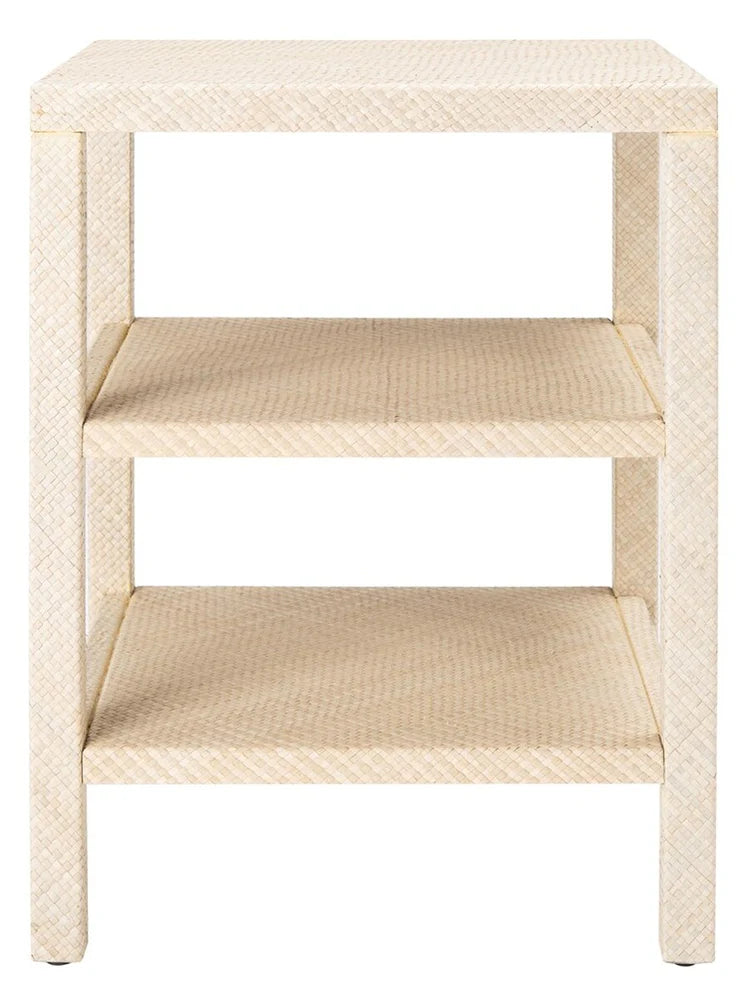 Apis Raffia 2-Shelf Accent Table - Chic and Functional Storage for Modern Living Spaces