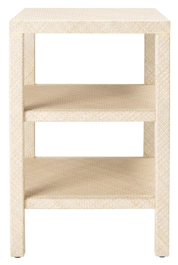 Apis Raffia 2-Shelf Accent Table - Chic and Functional Storage for Modern Living Spaces