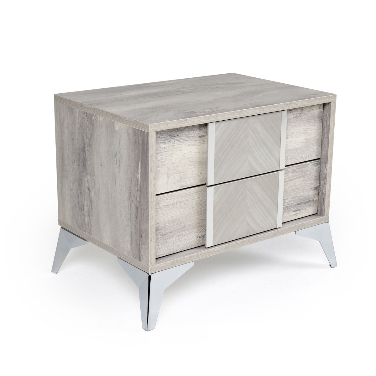 Alexa Light Grey Gloss Nightstand