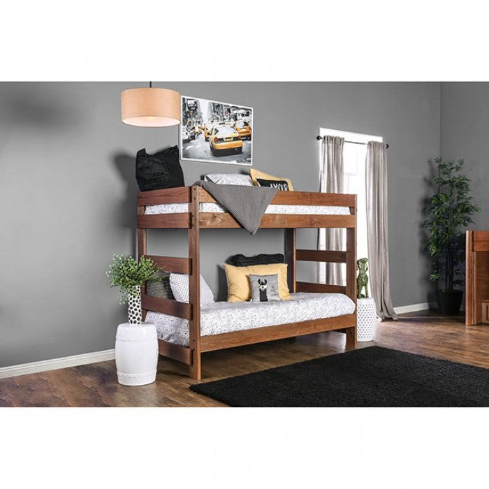 Arlette Two Slat Kits Twin Over Twin Bunk Bed