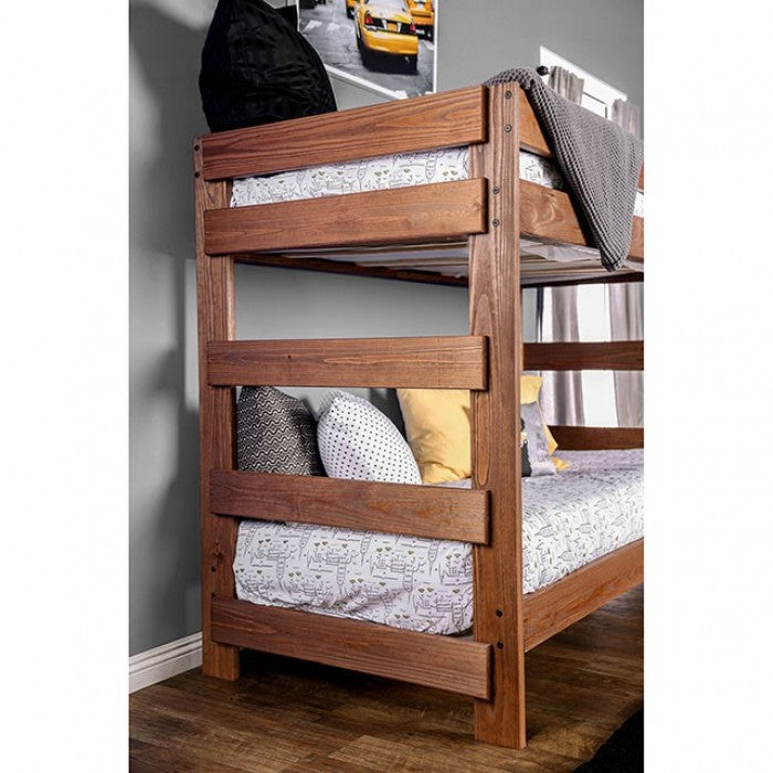 Arlette Two Slat Kits Twin Over Twin Bunk Bed
