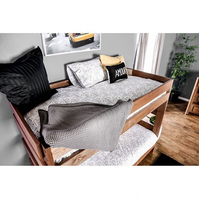 Arlette Two Slat Kits Twin Over Twin Bunk Bed