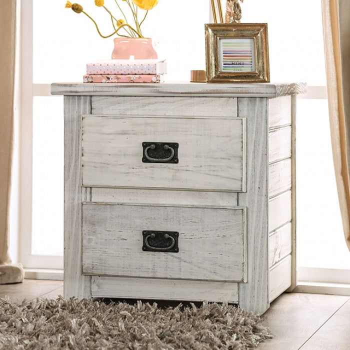 Rockwall Pine Wood Rustic Nightstand