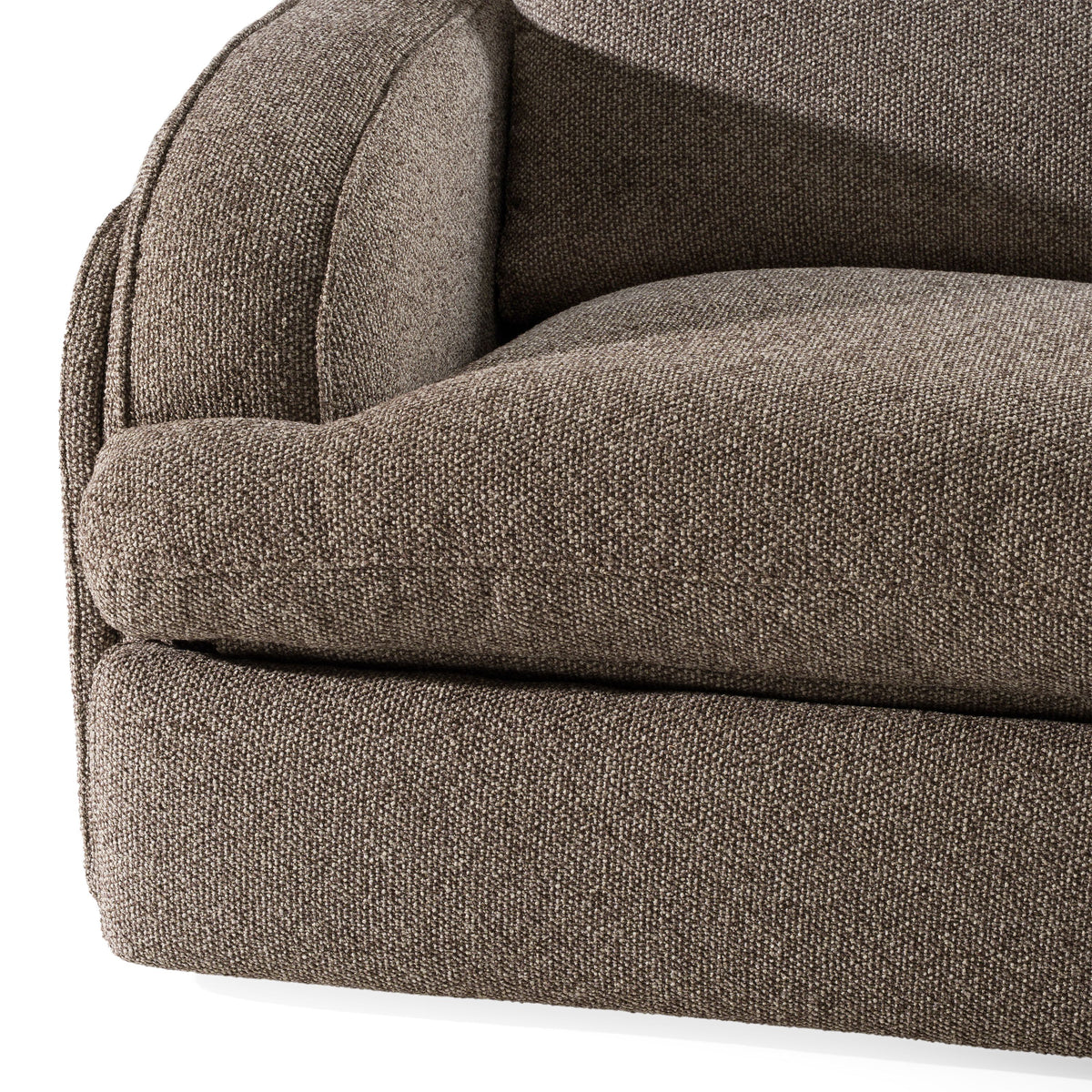 Ambler Modern Brown Fabric Sectional Sofa 2 Power Recliners Left Facing Chaise