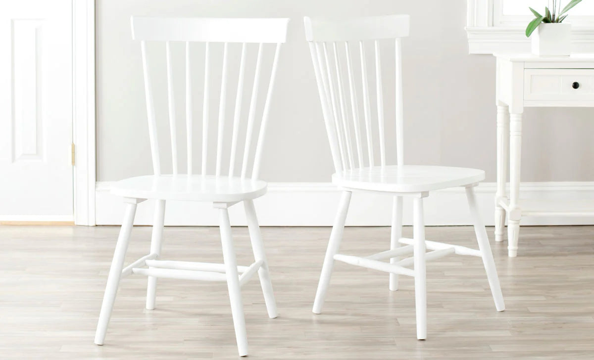 Parker Elegant Spindle Dining Chair Set of 2 - Timeless and Comfortable Seating for Classic Dining Rooms