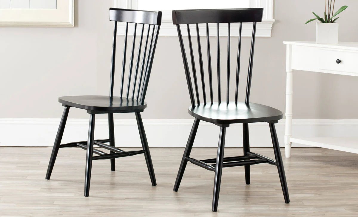 Parker Elegant Spindle Dining Chair Set of 2 - Timeless and Comfortable Seating for Classic Dining Rooms