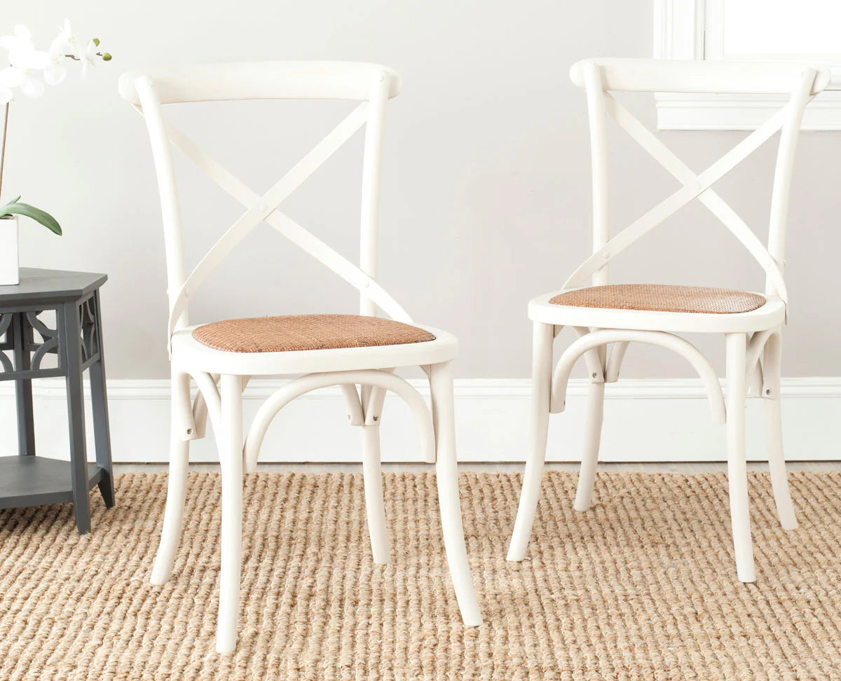 Franklin X-Back Farmhouse Chair (Set of 2) - Classic and Rustic Seating for Your Dining Room or Kitchen