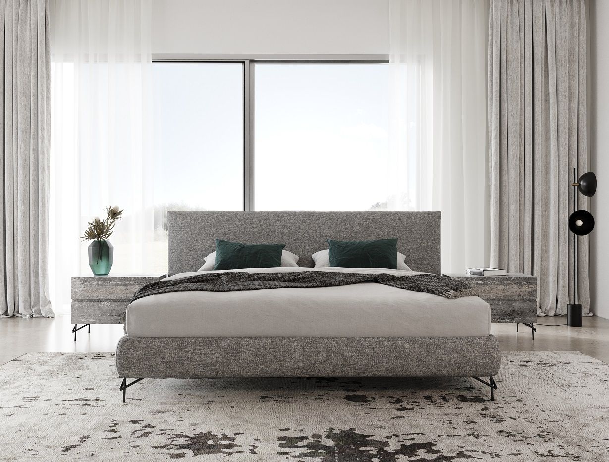 Contemporary Multi Grey Bedroom Set β Aria Italian 4-Piece Suite