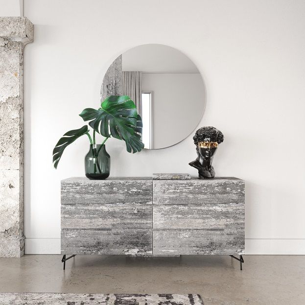 Contemporary Multi Grey Bedroom Set β Aria Italian 4-Piece Suite