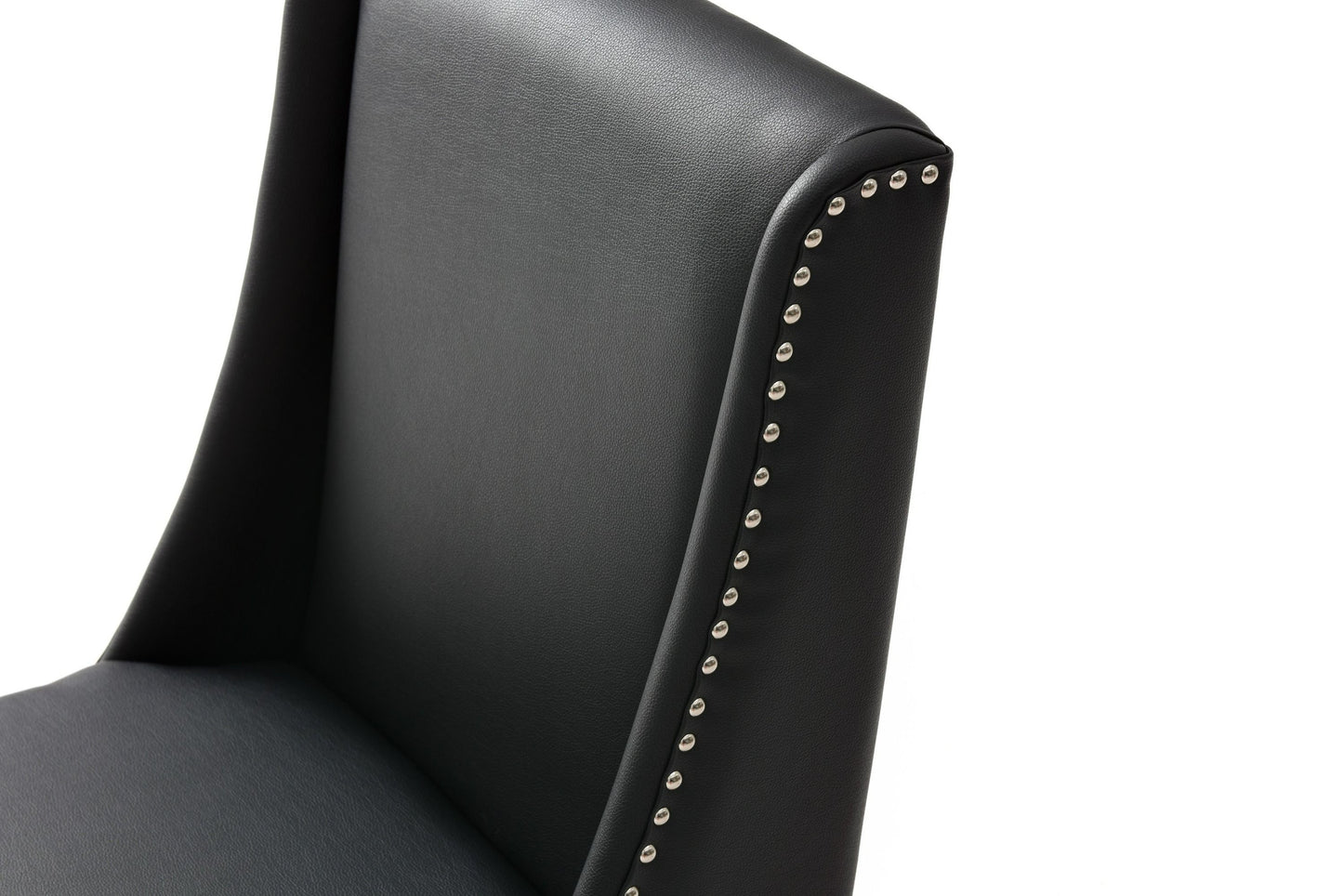Modrest - Alexia Modern Black Leatherette & Rosegold Dining Chair