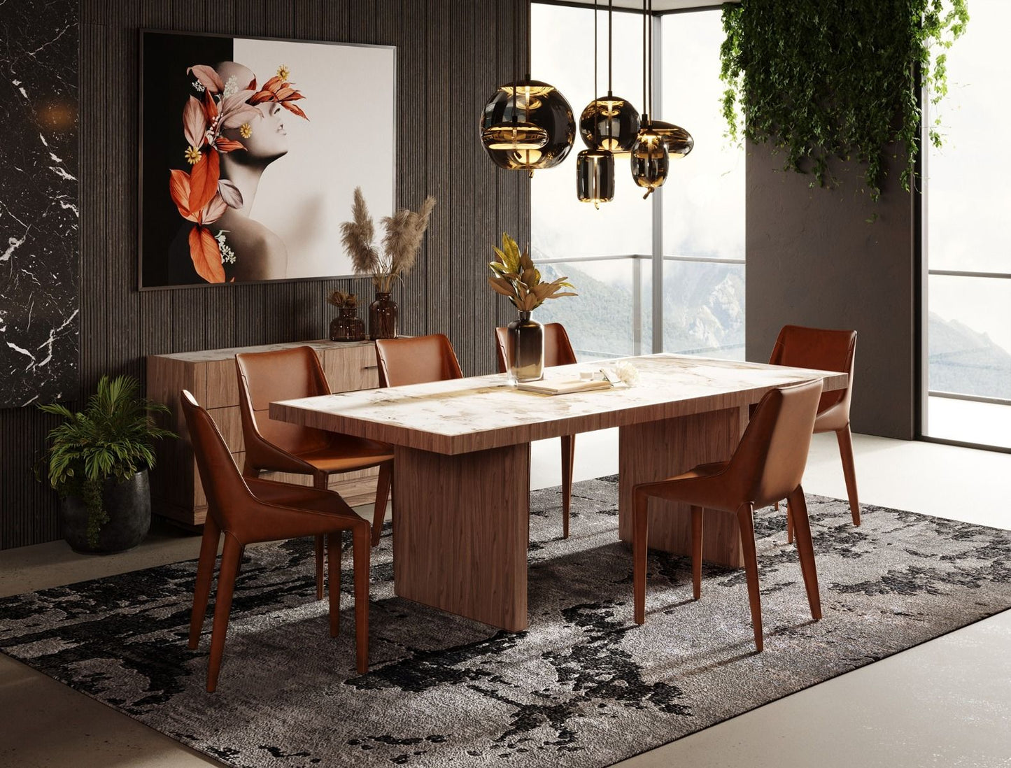 Nova Domus Bailey- Modern Walnut Rectangular Dining Table