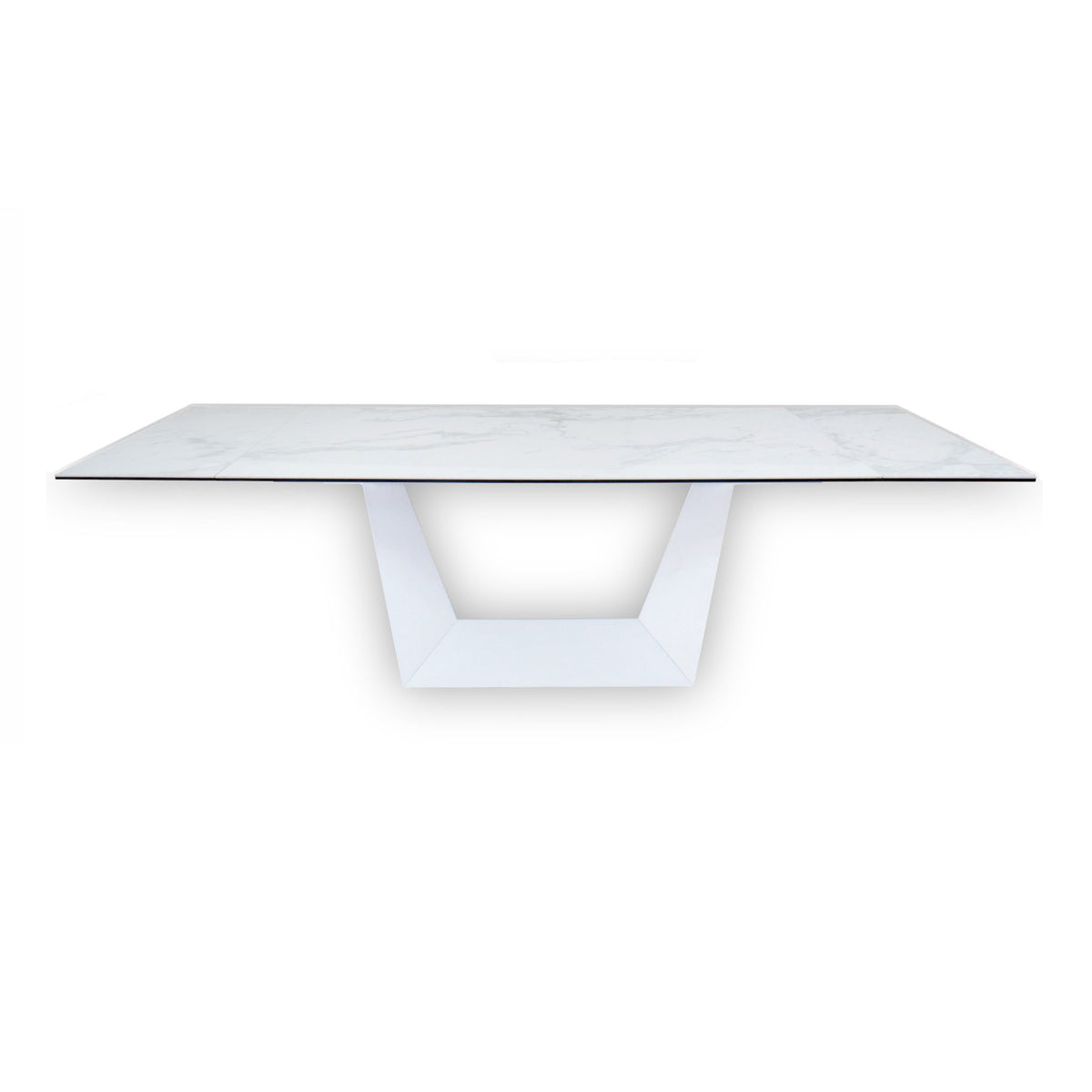 Baldwin White Ceramic Extendable Dining Table