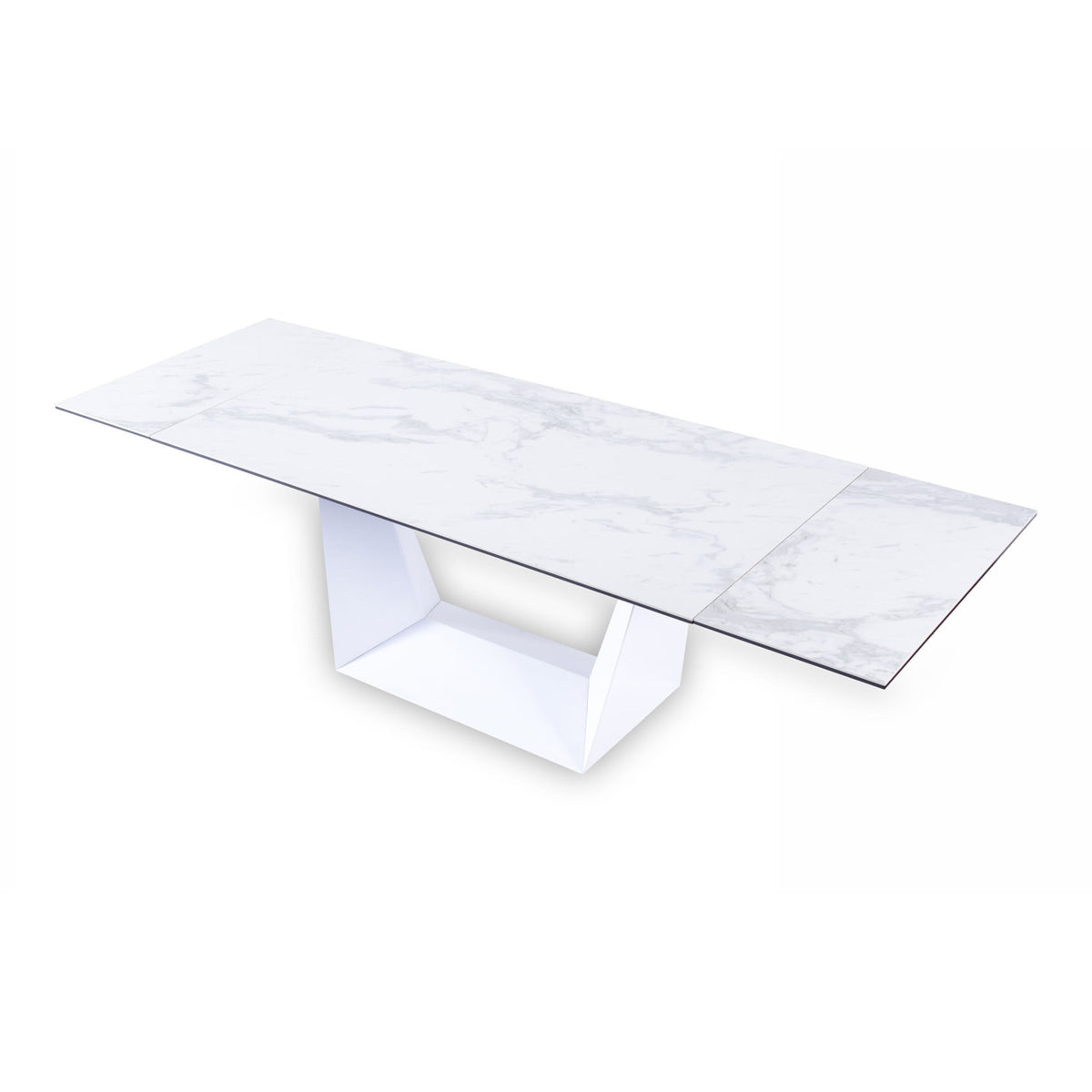 Baldwin White Ceramic Extendable Dining Table
