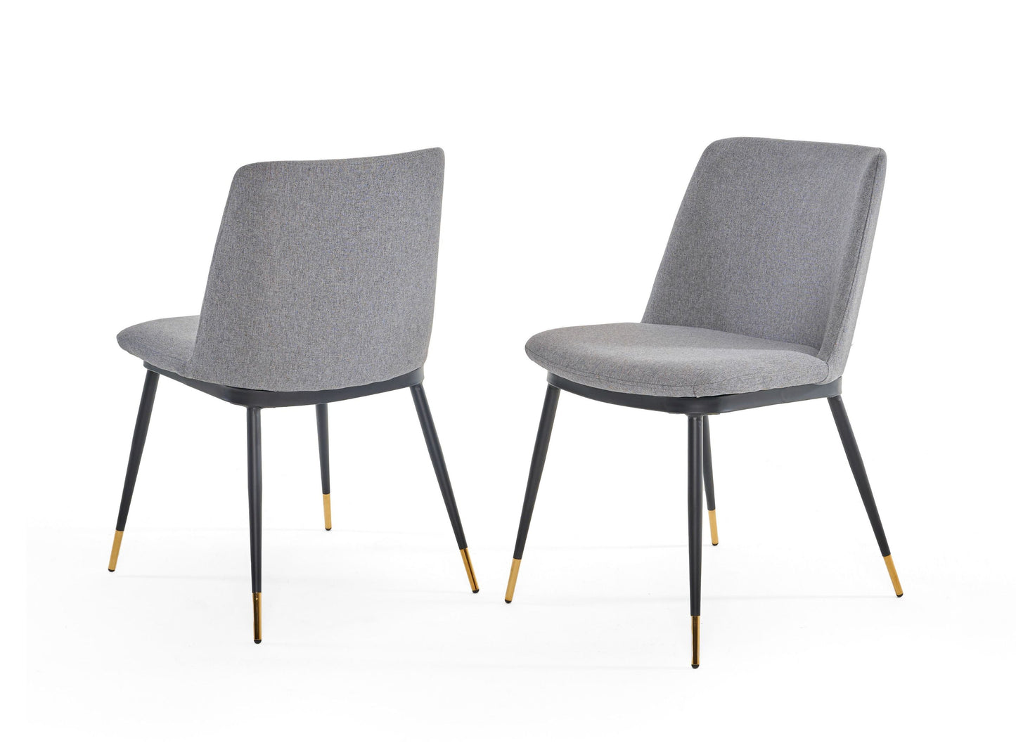 Modrest Batson Modern Grey Fabric Dining Chair (Set of 2)