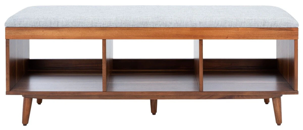 Cricket Open Shelf Bench with Cushion - Functional and Stylish Storage Seating for Your Home