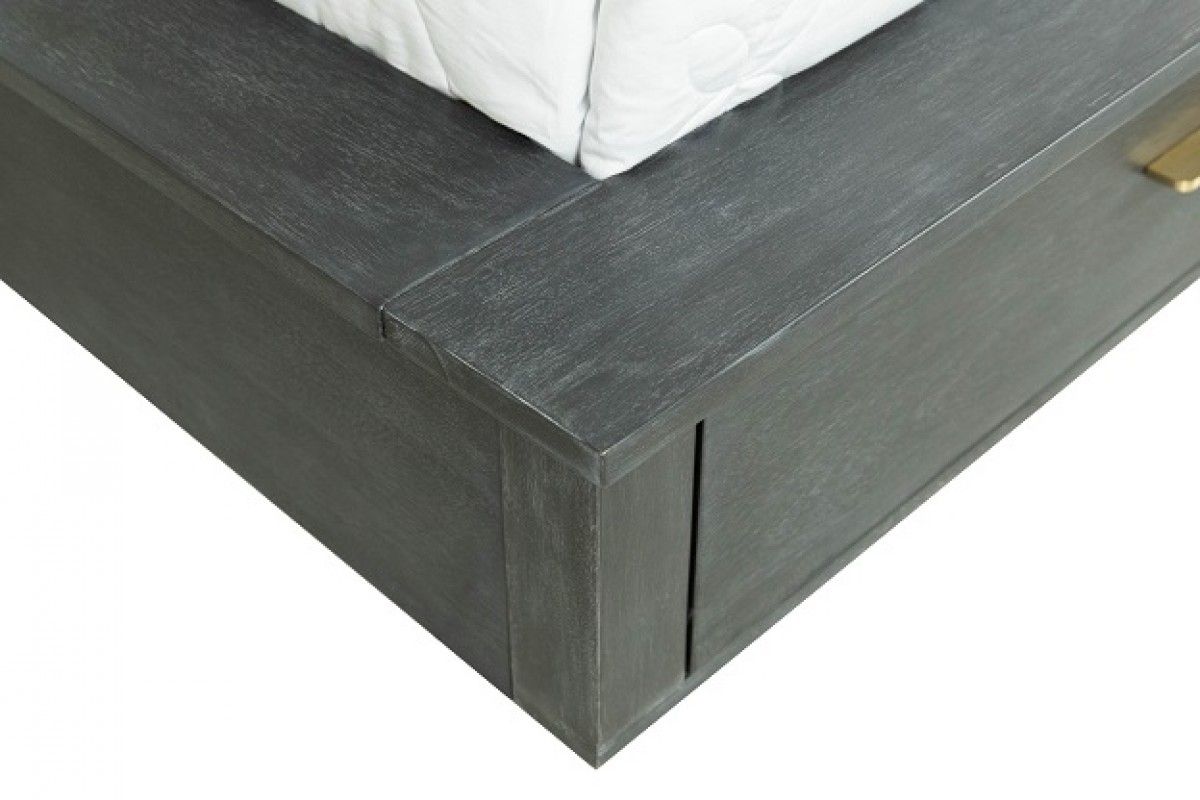 Modrest Manchester Contemporary Dark Grey Platform Bed with Drawers β Stylish Storage Solution