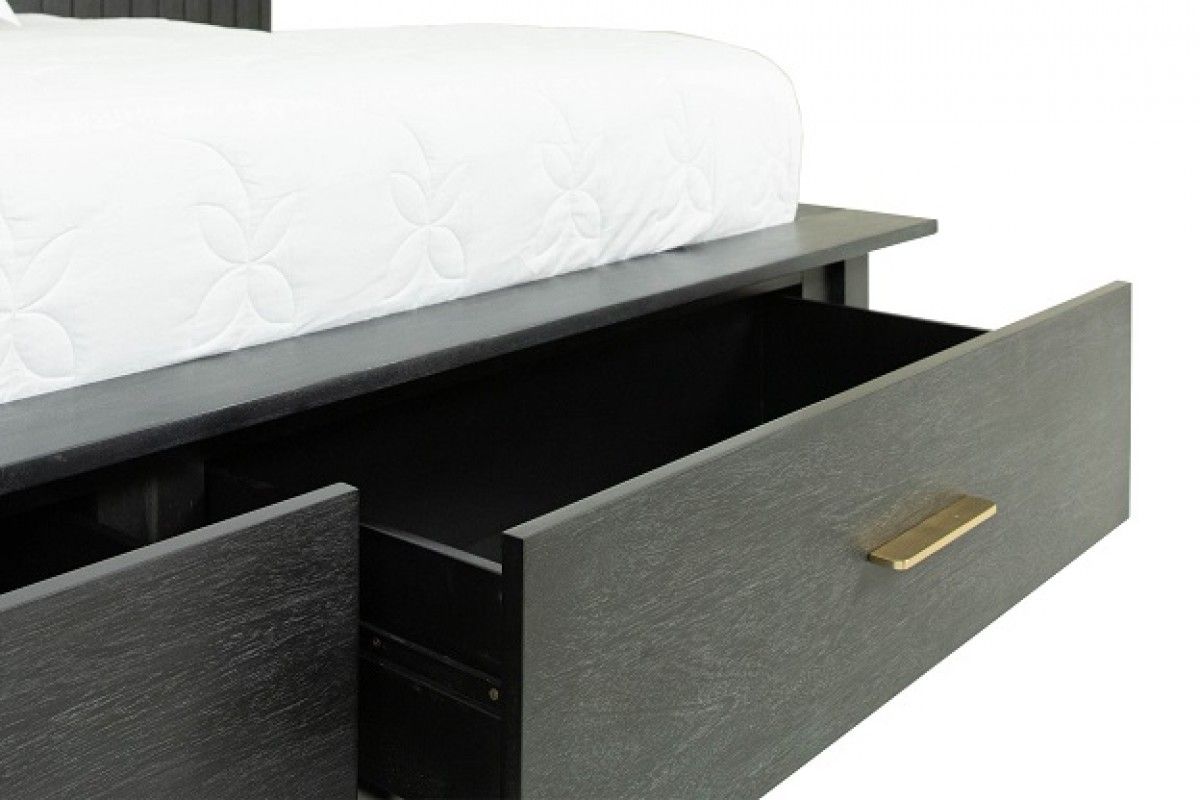 Modrest Manchester Contemporary Dark Grey Platform Bed with Drawers β Stylish Storage Solution