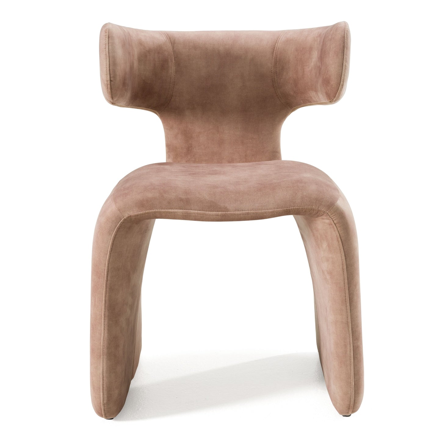 Modrest Bergman Modern Light Brown Velvet Dining Chair A Luxurious Blend of Warm Tones and Contemporary Design for Sophisticated Dining Spaces