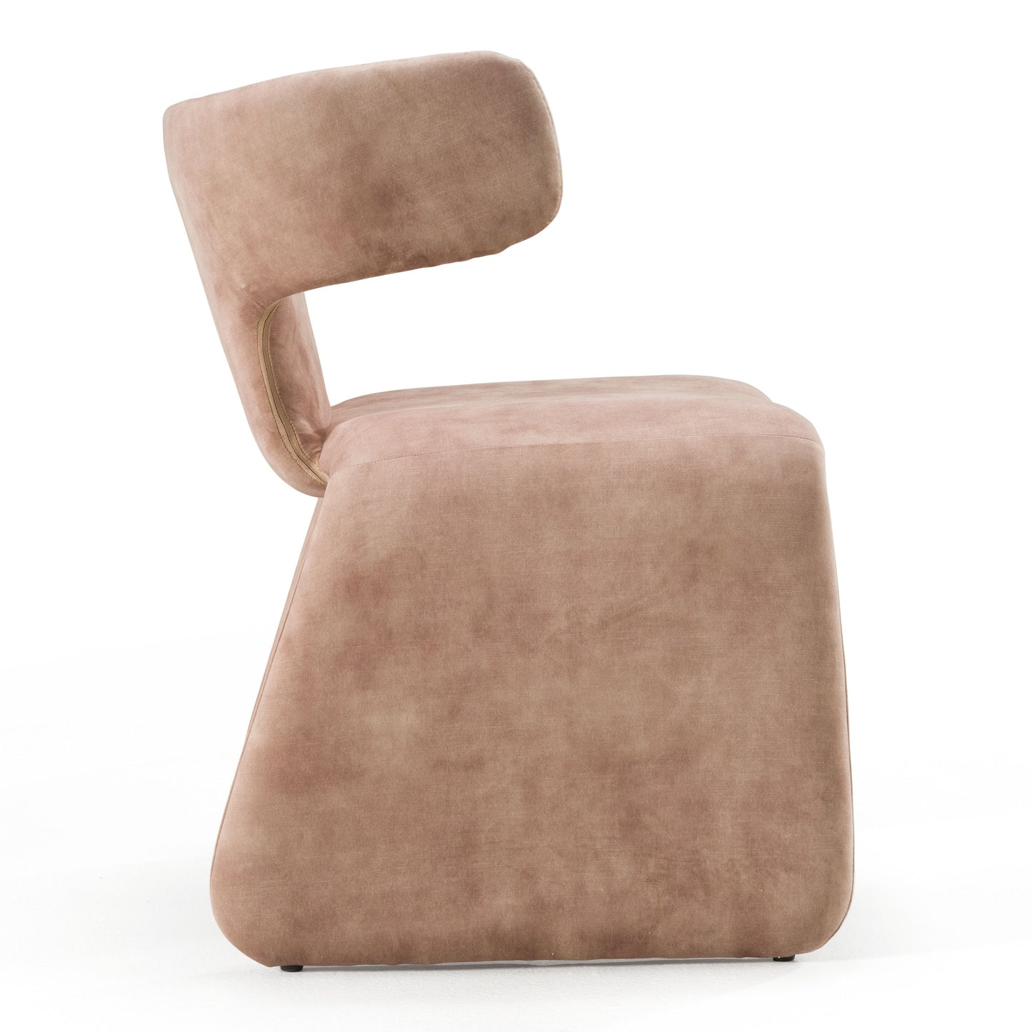 Modrest Bergman Modern Light Brown Velvet Dining Chair A Luxurious Blend of Warm Tones and Contemporary Design for Sophisticated Dining Spaces