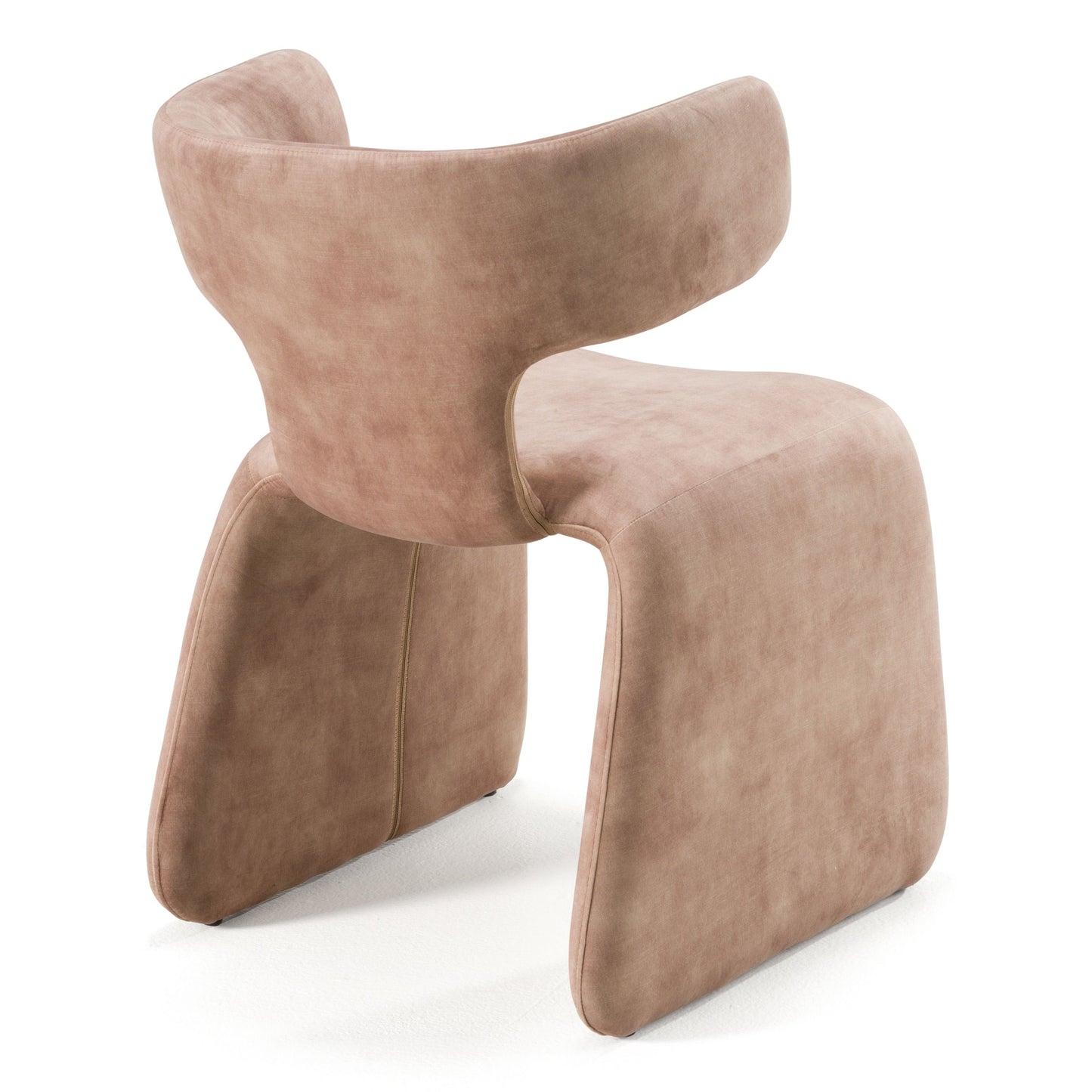 Modrest Bergman Modern Light Brown Velvet Dining Chair A Luxurious Blend of Warm Tones and Contemporary Design for Sophisticated Dining Spaces