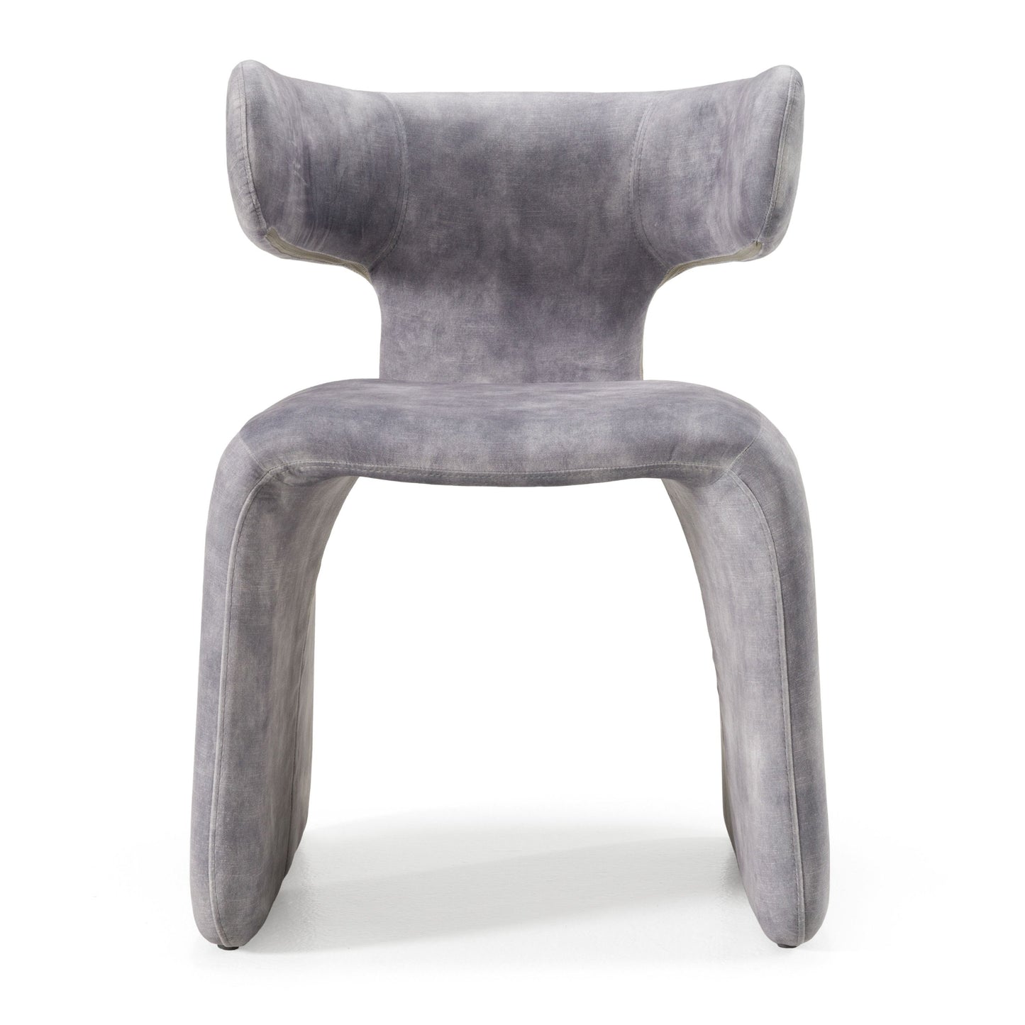 Modrest Bergman Modern Grey-Blue Velvet Dining Chair A Luxurious Blend of Soft Velvet and Contemporary Design for Sophisticated Dining Spaces