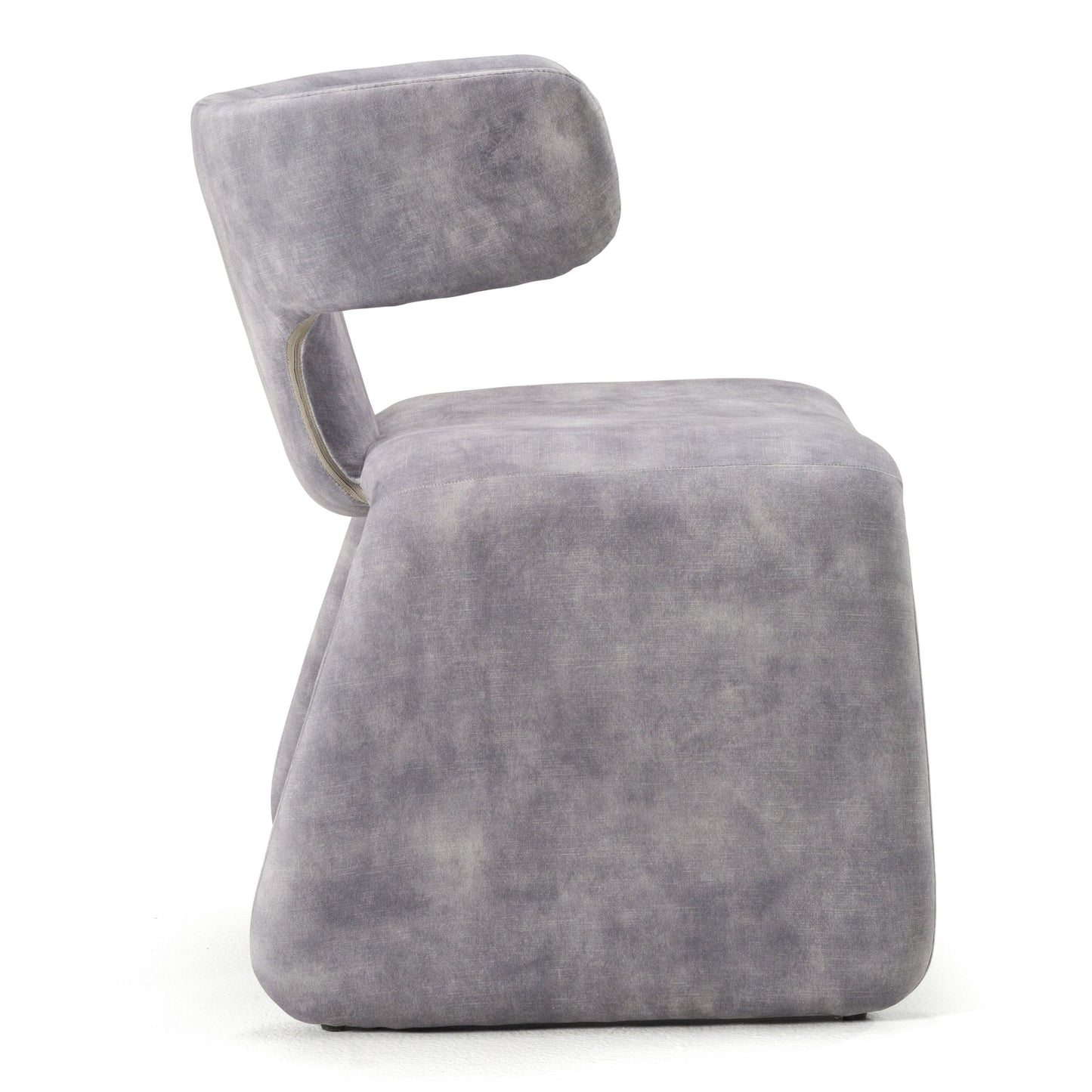 Modrest Bergman Modern Grey-Blue Velvet Dining Chair A Luxurious Blend of Soft Velvet and Contemporary Design for Sophisticated Dining Spaces