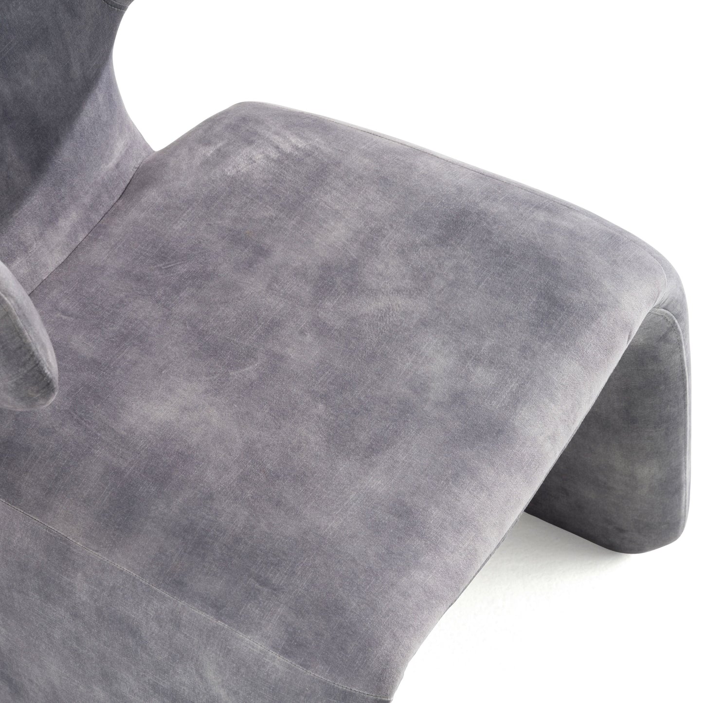 Modrest Bergman Modern Grey-Blue Velvet Dining Chair A Luxurious Blend of Soft Velvet and Contemporary Design for Sophisticated Dining Spaces