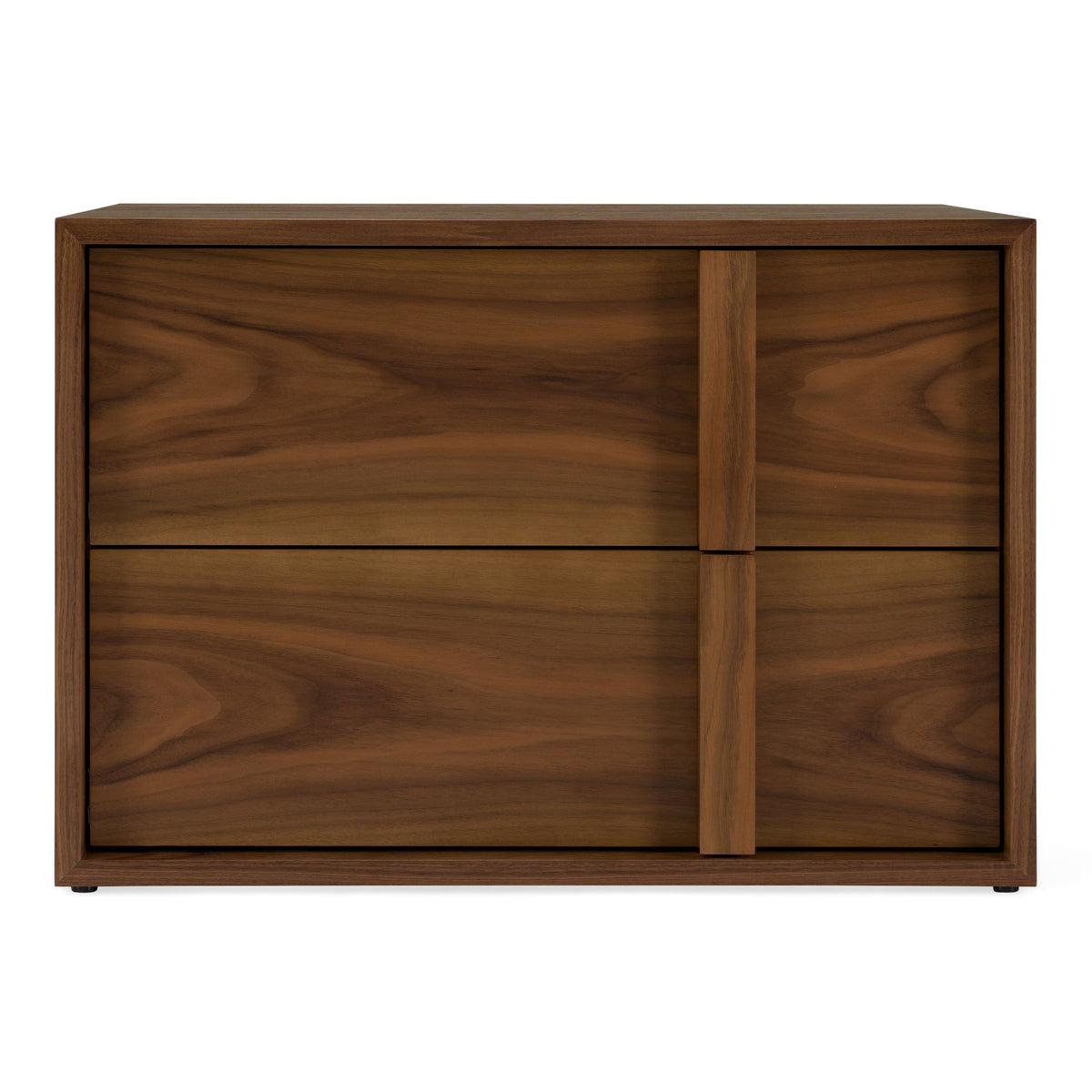 Berlin Walnut Two-Drawer Nightstand