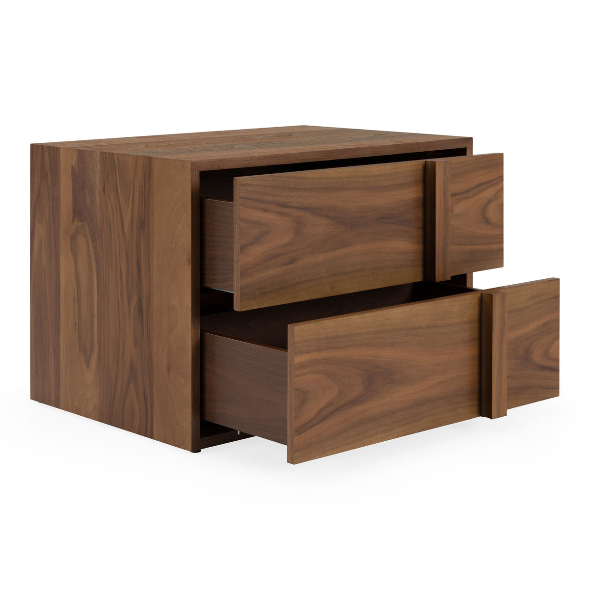 Berlin Walnut Two-Drawer Nightstand