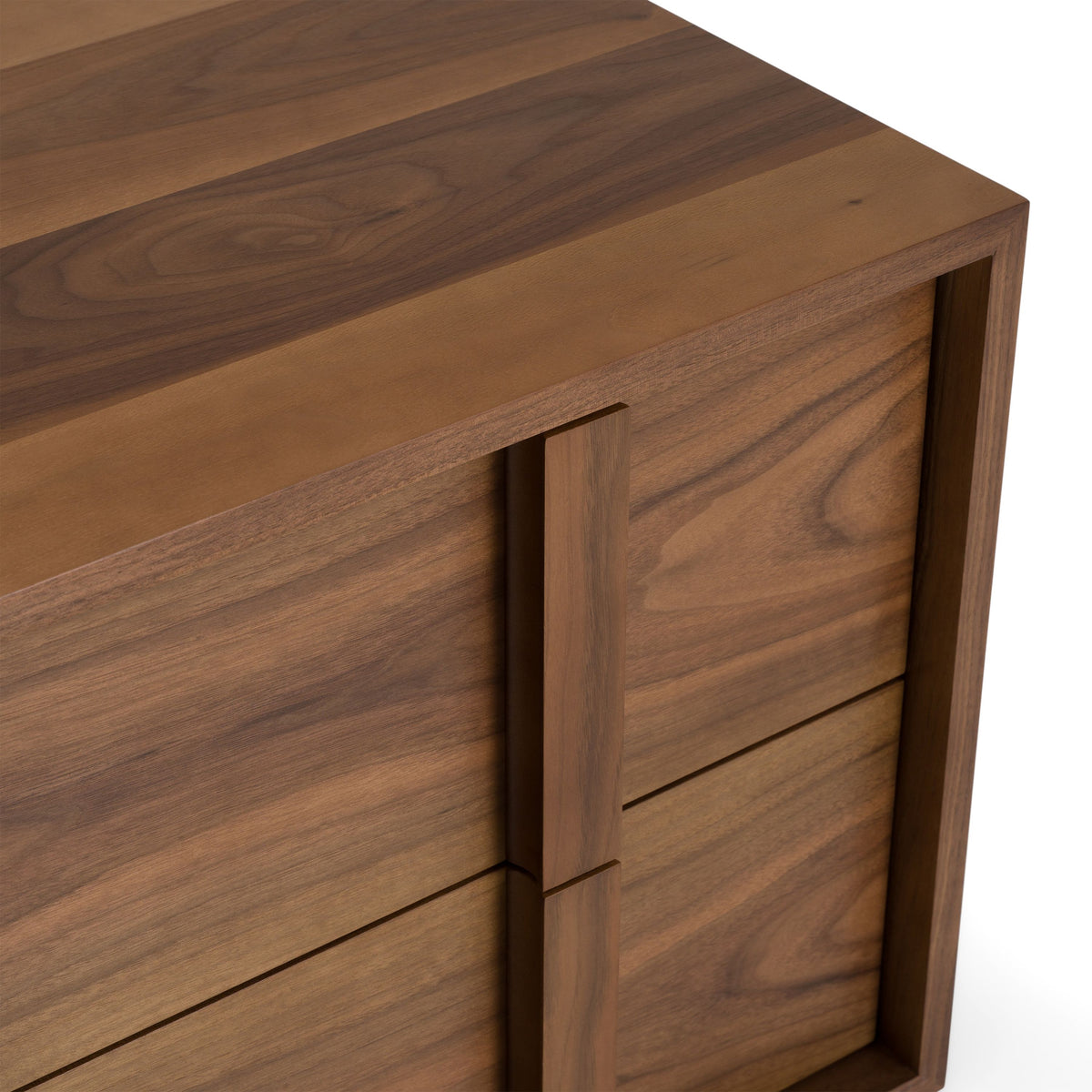 Berlin Walnut Two-Drawer Nightstand