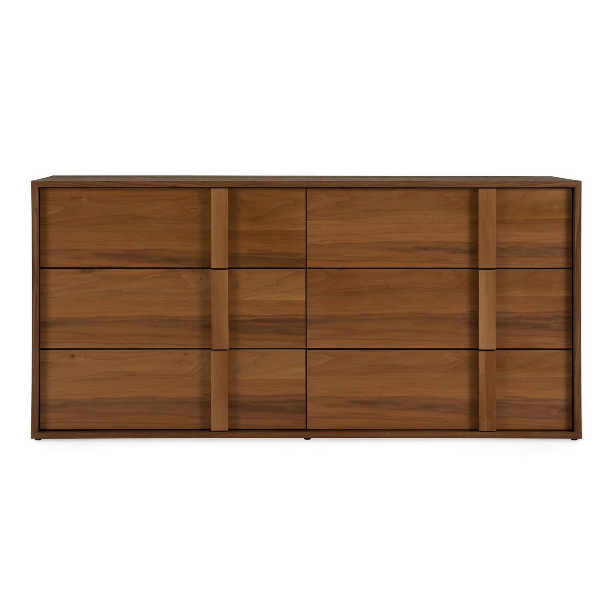 Berlin Walnut Six-Drawer Dresser