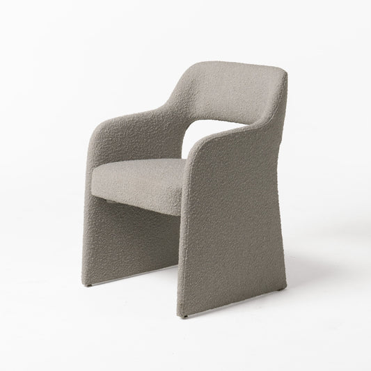 Modrest Bishop Modern Grey Fabric Dining Chair for Sleek and Stylish Dining Rooms