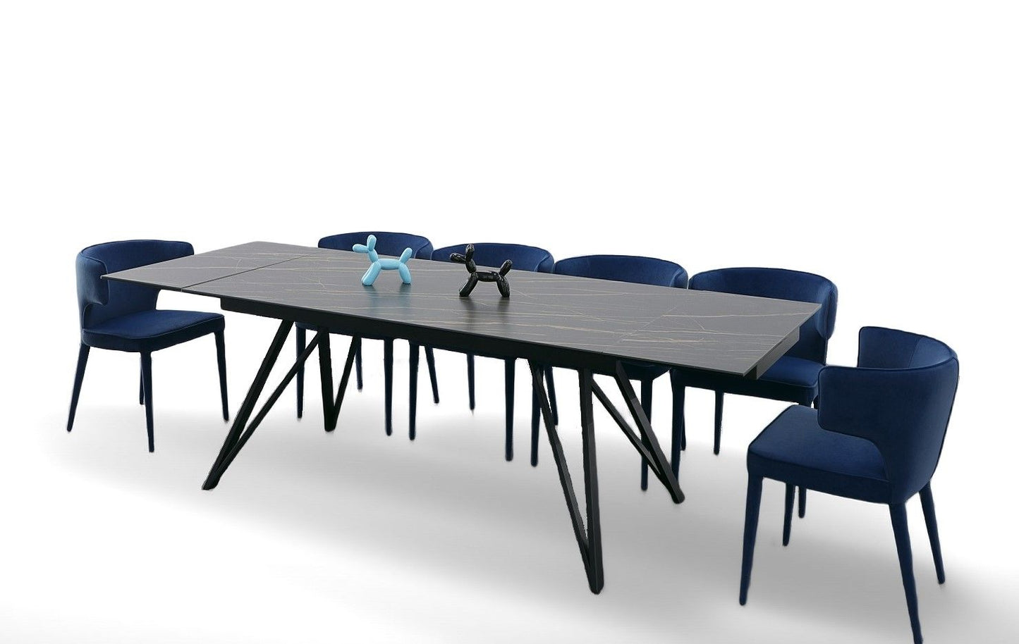 Modrest Bobby - Modern Black Ceramic Extendable Dining Table