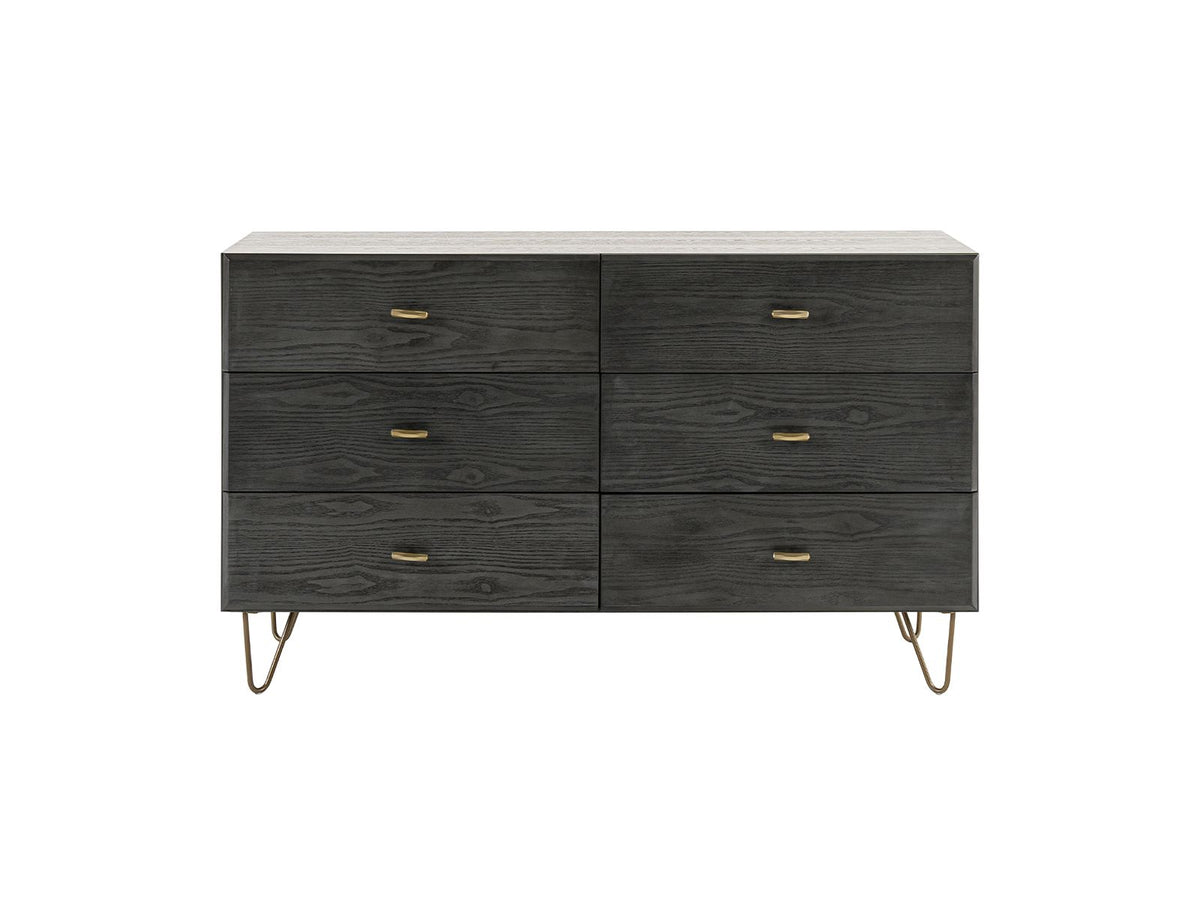 Bryan Grey Wash 6 Drawers Dresser
