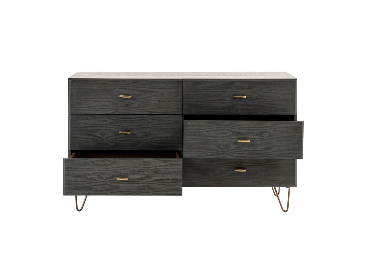 Bryan Grey Wash 6 Drawers Dresser