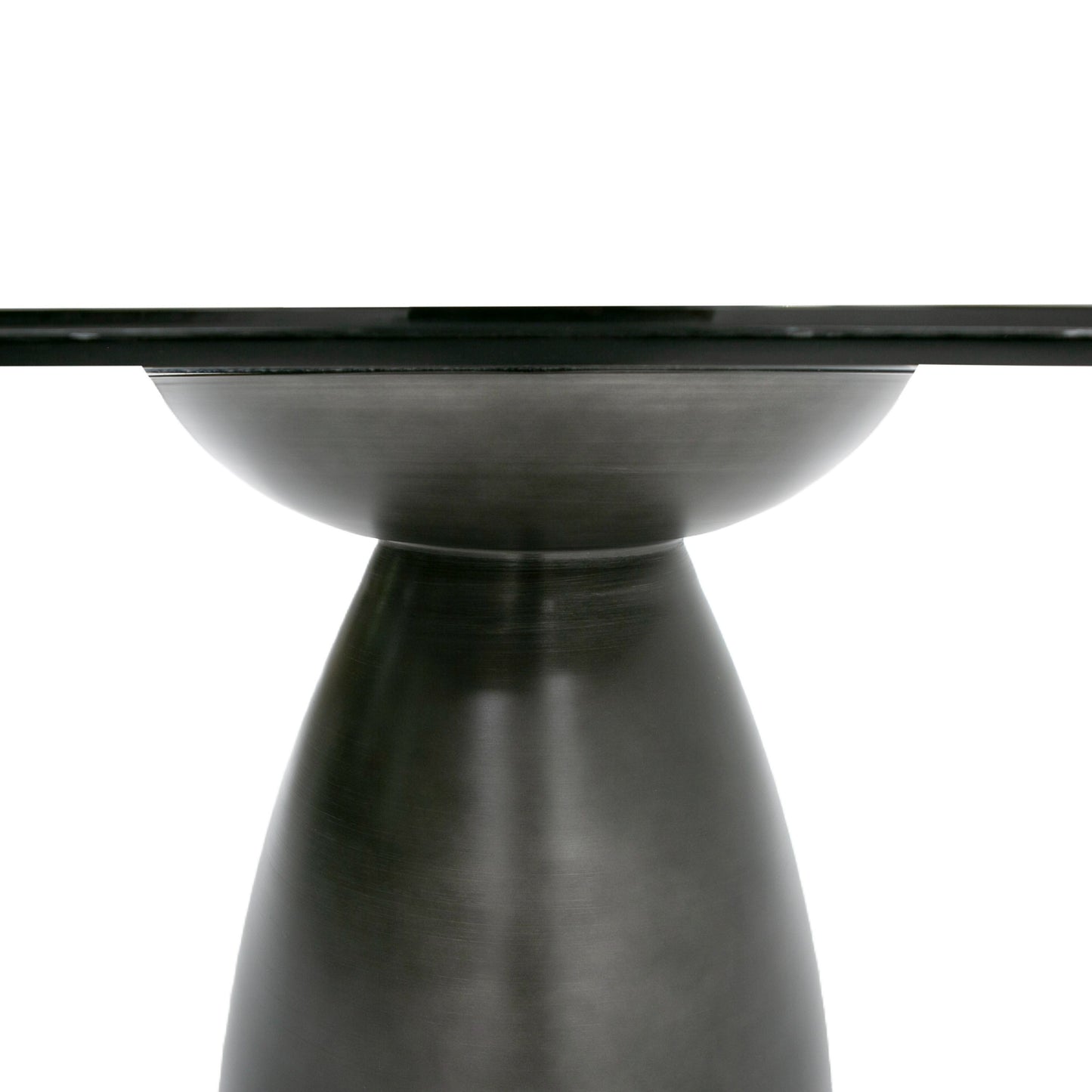 Modrest Calexico Contemporary Black Wave Glass Wide Rectangular Dining Table for Modern Dining Rooms