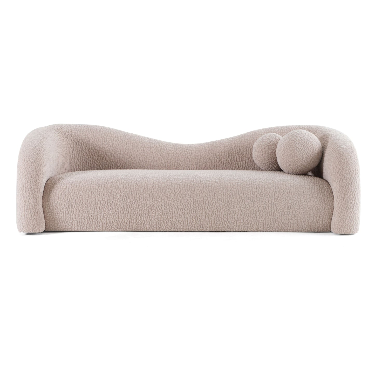 Divani Casa Calico Contemporary Beige Fabric 4-Seat Sofa Modern Elegance with Plush Comfort for Sophisticated Living Spaces