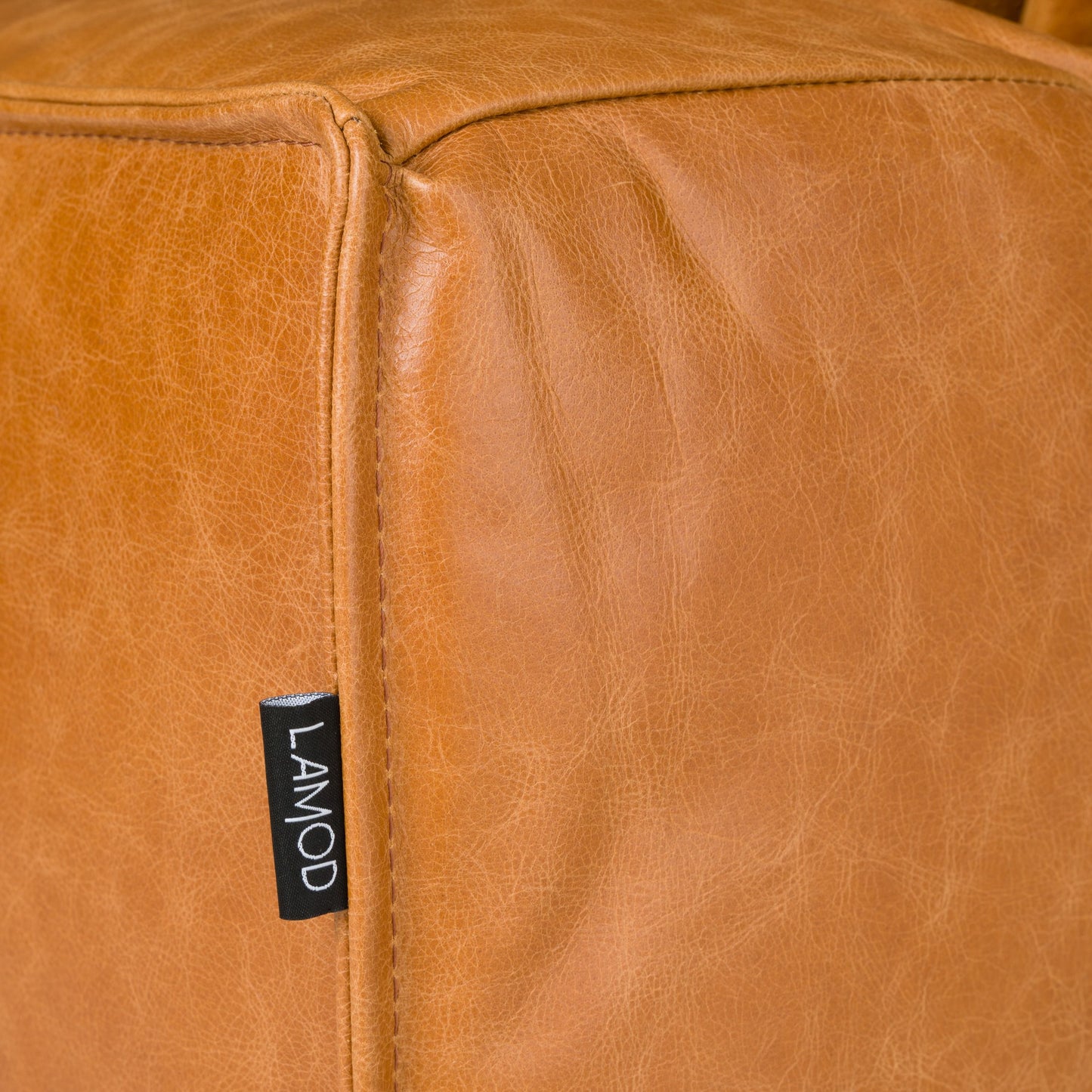Divani Casa Cambria Modern Cognac Leather Sofa - Luxurious and Comfortable Seating for Contemporary Living Rooms