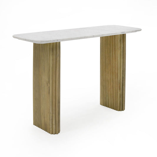 Modrest - Cambridge White Marble & Mango Console