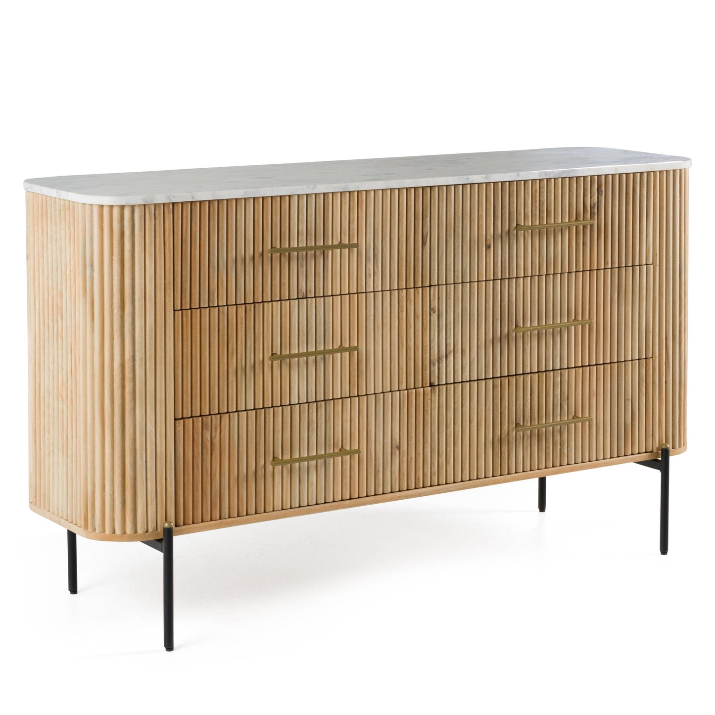 Modrest Cambridge White Marble Mango Dresser A Stunning Fusion of Natural Elegance and Contemporary Design for Sophisticated Living Spaces
