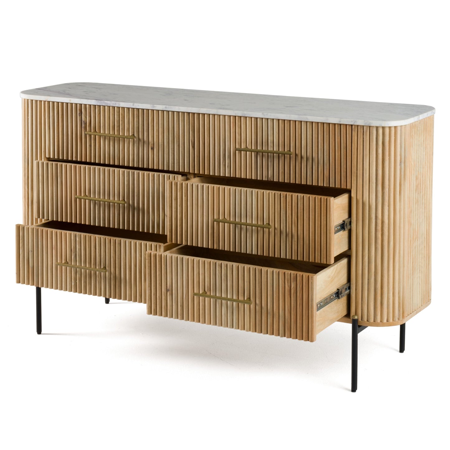 Modrest Cambridge White Marble Mango Dresser A Stunning Fusion of Natural Elegance and Contemporary Design for Sophisticated Living Spaces