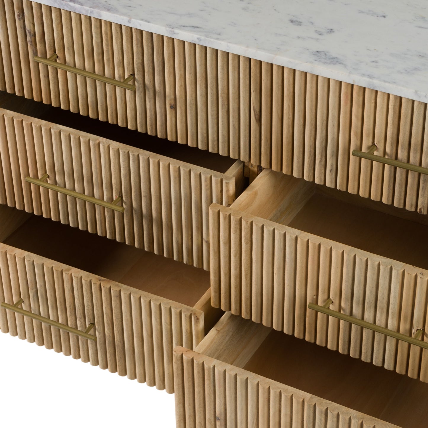 Modrest Cambridge White Marble Mango Dresser A Stunning Fusion of Natural Elegance and Contemporary Design for Sophisticated Living Spaces