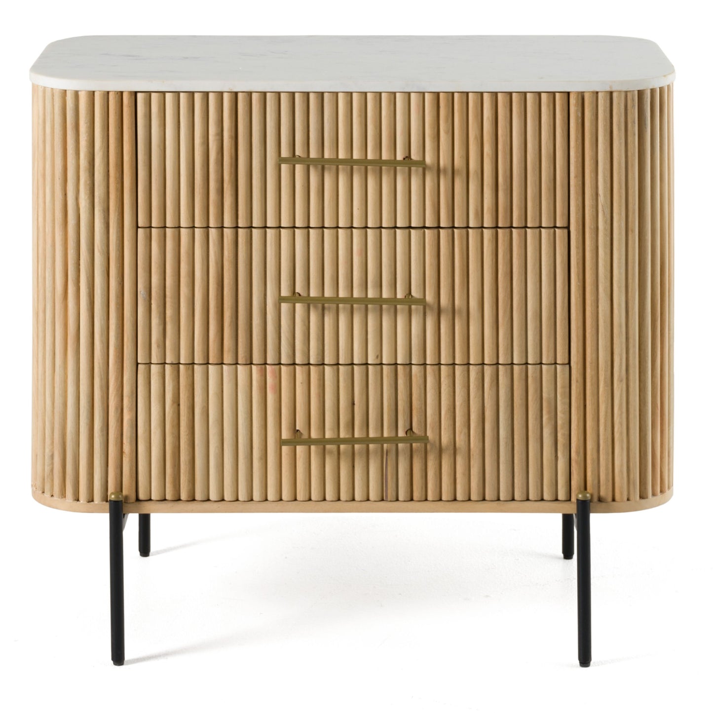 Modrest Cambridge White Marble Mango 3 Drawer Dresser A Stunning Fusion of Natural Elegance and Contemporary Design for Sophisticated Living Spaces