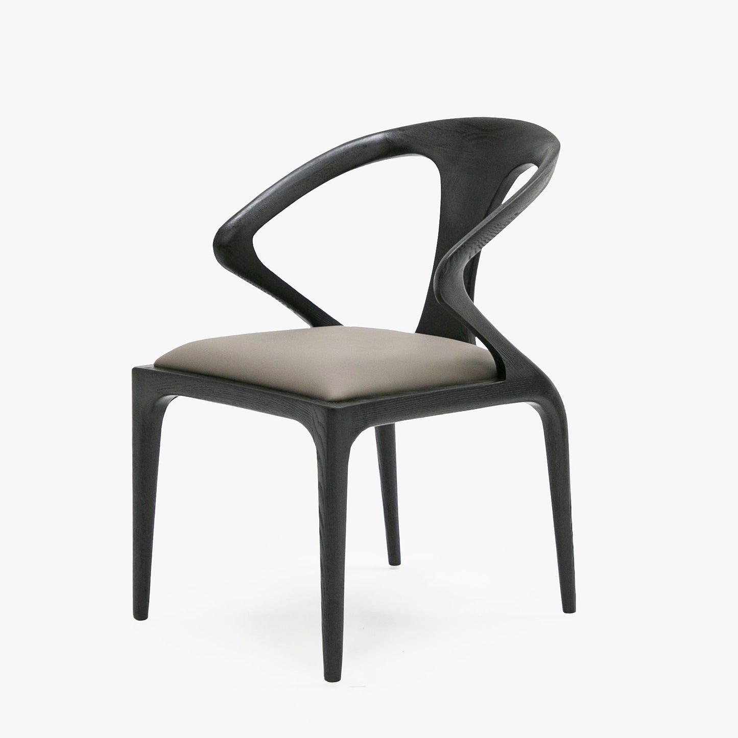 Modrest Campbell - Mid-Century Modern Grey & Black Ash Dining Chair