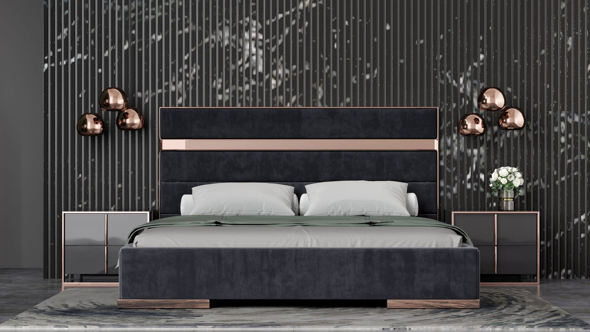 Cartier Black Velvet and Rose Gold Bed