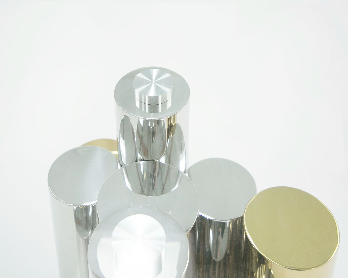 Modrest Chariot - Modern Glass and Silver Mix Gold Rectangular Dining Table
