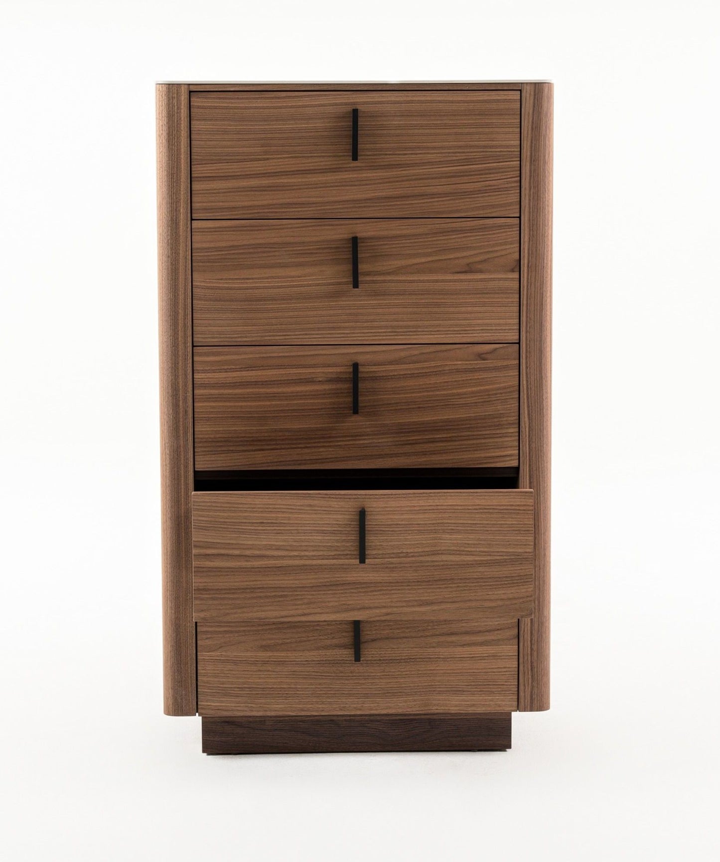 Modrest Chelton- Contemporary Walnut and White Ceramic Chest