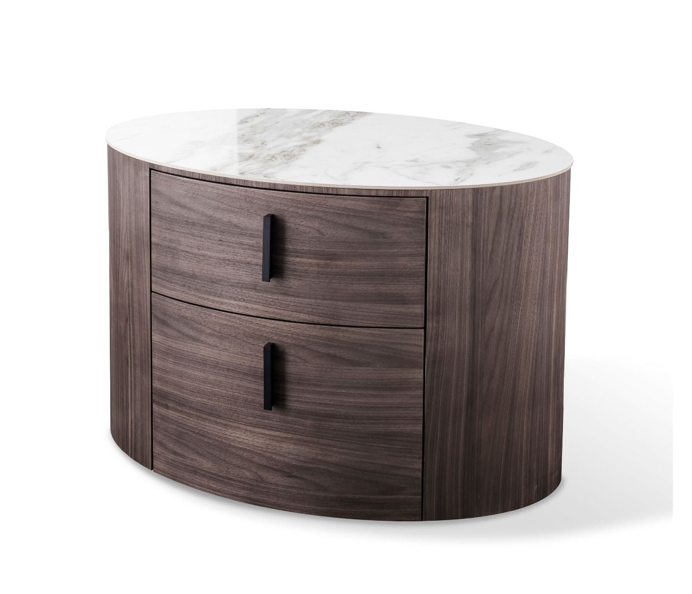 Modrest Fleury Contemporary Bedroom Set β Cream Fabric with Walnut Accents