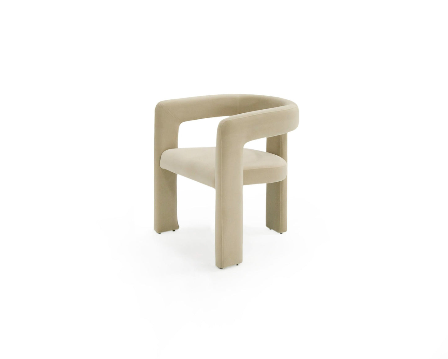 Modrest Cherish Dining Chair – Modern Beige Fabric Design for Elegant Dining Spaces